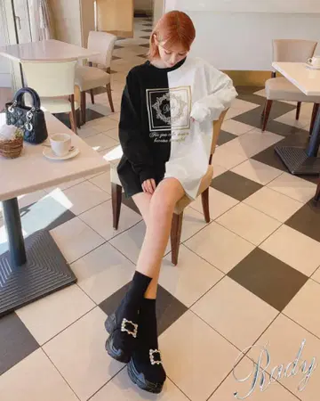 Rady 바이컬러 호텔 시리즈 롱T셔츠