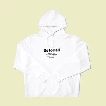 브러쉬업 라이프 x gymmaster Go to hell 후드티