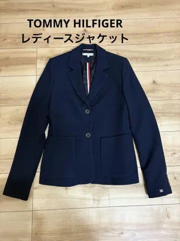 타미힐피거 여성용 네이비 테일러드 자켓