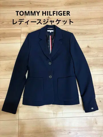 타미힐피거 여성용 네이비 테일러드 자켓
