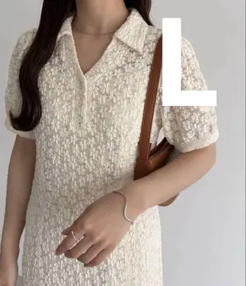 callautia 컷 레이스 폴로 원피스 (페치 원피스 세트)