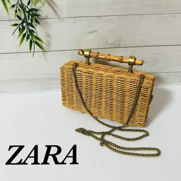 [ 미사용품 ] ZARA 라탄 숄더백 베이지