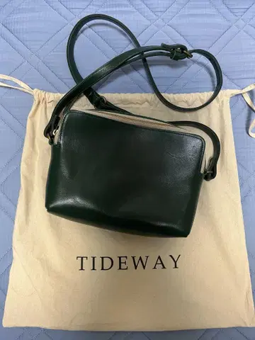 TIDEWAY 그린 가죽 숄더백
