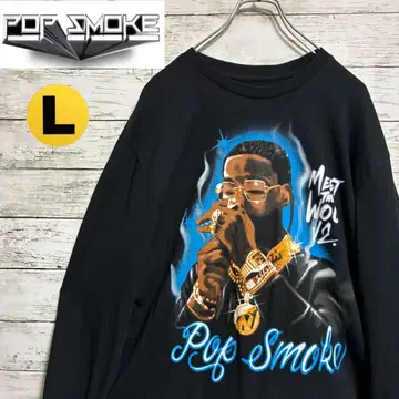 새상품급 팝 스모크 Pop Smoke 긴팔 그래픽 T셔츠 L사이즈