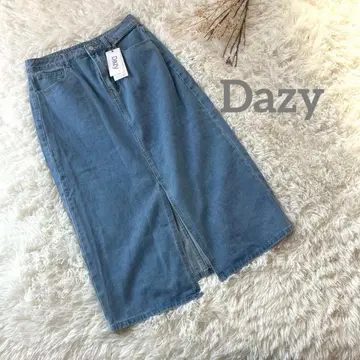 Dazy* 새상품 데님 타이트 롱 스커트 슬릿 블루 트렌드 가을