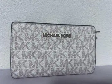 MICHAEL KORS 접이식 지갑 화이트/그레이