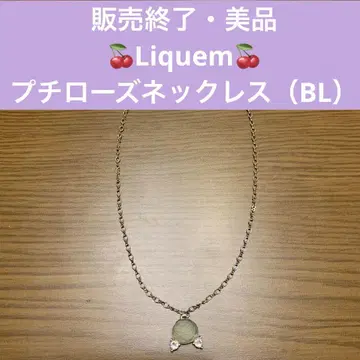 [ Liquem ] 프티 로즈 목걸이 ( BL )