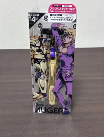 새상품 죠죠의 기묘한 모험 AUGER 아크릴 스탠드 포함 면도기 5중날