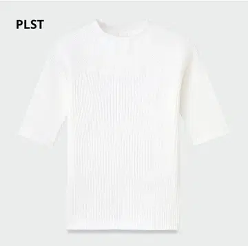PLST 홀가먼트 하이넥 리브 니트