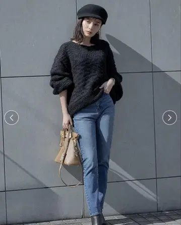 anuans 베이직 테이퍼드 데님