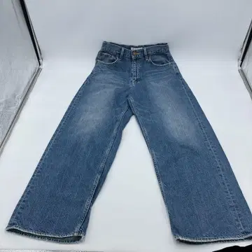 AZUL BY MOUSSY 라이트 블루 와이드 레그 데미지 데님