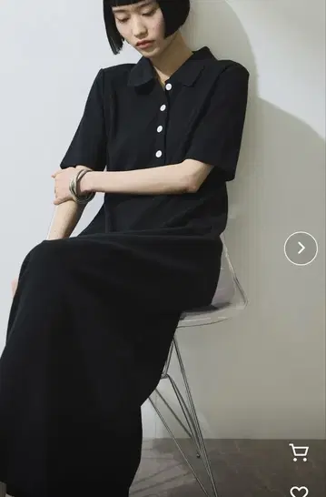 [ 새상품급 ] 하프 슬리브 폴로 셔츠 원피스