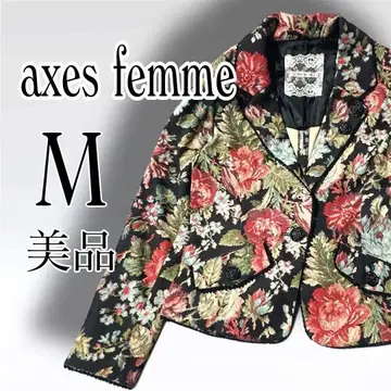 새상품급 axes femme 엑시즈팜 자켓 M 꽃무늬 레트로