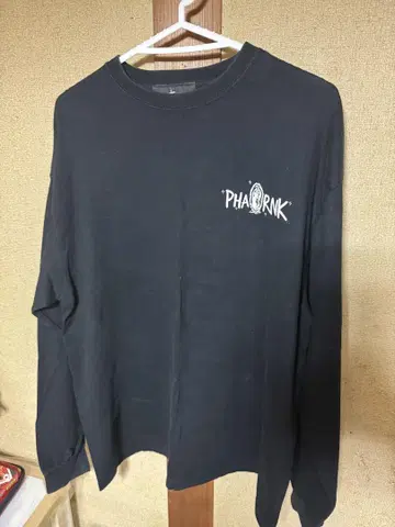 PHAARNK 블랙 긴팔 셔츠
