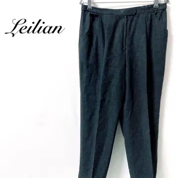 Leilian 슬릿 센터 프레스 슬랙스 팬츠
