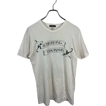 EDHARDY 에드 하디 남성용 화이트 양면 프린트 t셔츠 상의