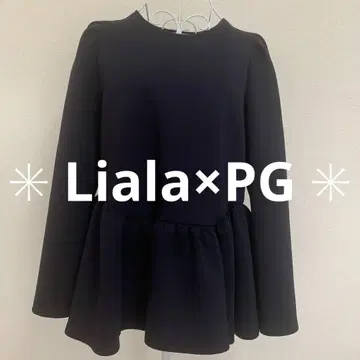 Liala x PG 리알라 바이 피지 종이상자 니트 페플럼 턱 풀오버 M