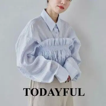 새상품급 투데이풀 스트라이프 개더 뷔스티에 TODAYFUL 레이어드