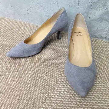 [미사용급] 오데뜨 앤 오딜 스웨이드 펌프스 스틸레토 25cm