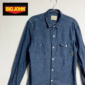 새상품급 BIG JOHN 긴팔 워시 샴브레이 셔츠 MWW801