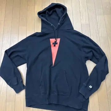 Plus L X-LARGE 콜라보 블랙 후드티 L 사이즈
