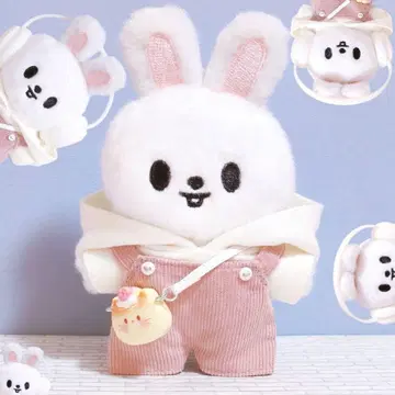 미니백 포함 후드티 세트 10cm 봉제 인형 의류