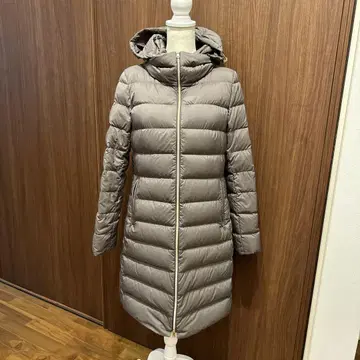 헬레노 후드 부착 롱 다운 자켓