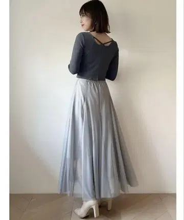 미니카 튤 도킹 원피스