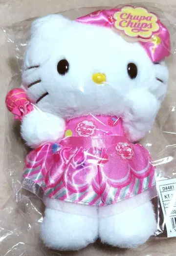 헬로키티 츄파춥스 콜라보 디자인 봉제 인형