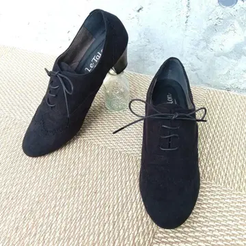 [ 새상품급 ] Le Talon 탈론 레이스업 23.5cm 블랙 윙팁