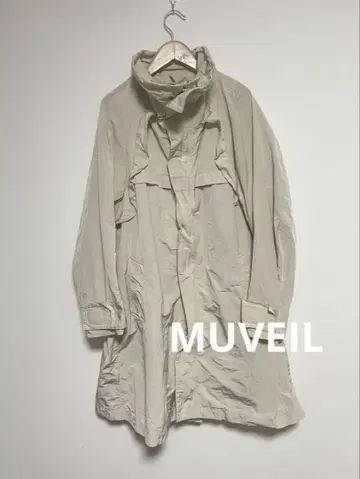 MUVEIL 프릴 달린 트렌치코트 모즈 코트