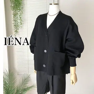 [ 2023AW ] IENA 슈퍼 파인 스무스 숏 가디건 블랙