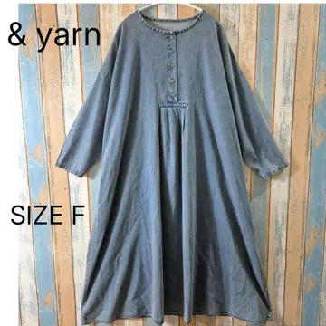 & yarn 데님 A라인 롱 원피스 SIZE F