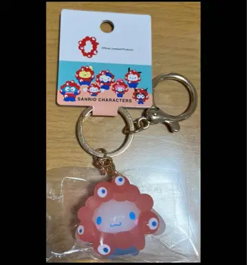 산리오 만박 미야쿠미야쿠 클리어 컬러 키링 시나몬 시나모롤