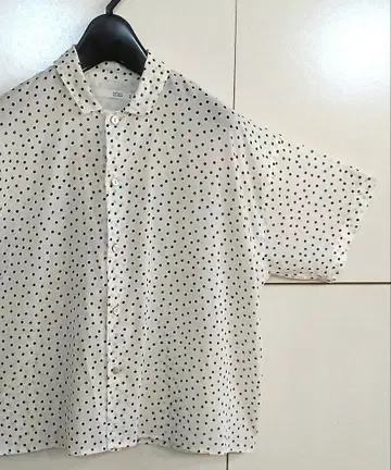 새상품급 NATURAL LAUNDRY 천연 세탁소 도트 셔츠