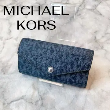 새상품급 MICHAEL KORS 마이클코어스 시그니처 키케이스 네이비