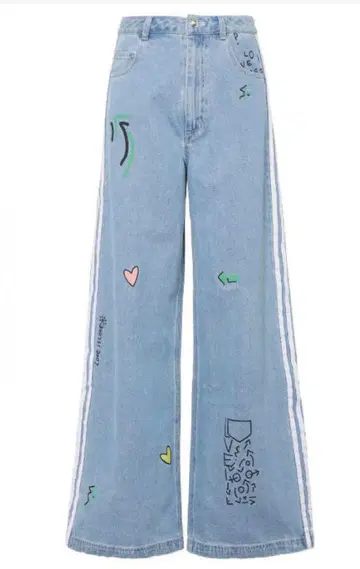 새상품 인기 아디다스 x 피오루치 데님 팬츠 와이드 사이즈 XL