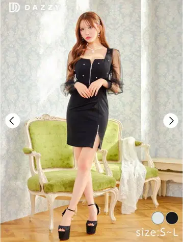 DAZZY 블랙 시스 드레스 M 사이즈