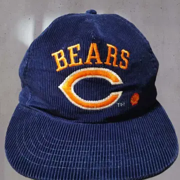 90s 시카고 베어스 쉘 코듀로이 캡 다크 네이비 트래커 NFL