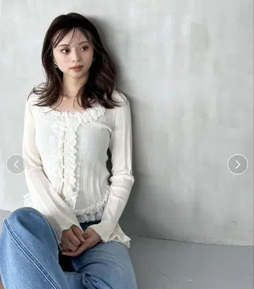 SNIDEL 프릴 니트 풀오버