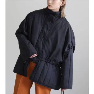 select MOCA 레이어드 볼륨 슬리브 패딩 자켓 F 블랙