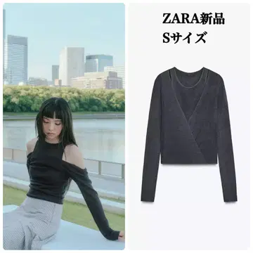 완판템 ZARA 멀티 포지션 니트탑 S 택 포함 새상품