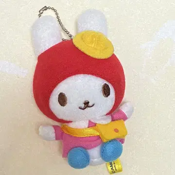 마이멜로디 토끼 후드 입원 입학 봉제 인형 키링 마스코트