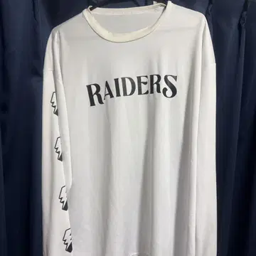 RAIDERS 긴팔 티셔츠 화이트 드라이 긴팔T