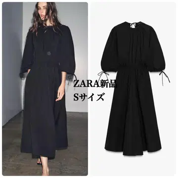 완판템 ZARA 개더 포플린 원피스 ZW 컬렉션 S 택 포함 새상품