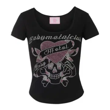 babymetalclub Bmc twinkle skull t 블랙 T셔츠