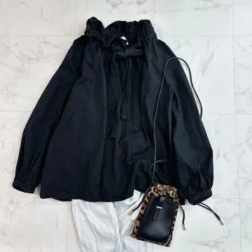 UNITED ARROWS 유나이티드 애로우즈 긴팔 블라우스 리본 38