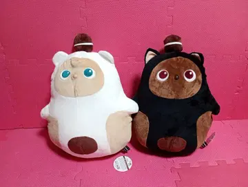 2종 블랙 화이트 후아코로 LOVOT 봉제 인형 BIG 3 남코 한정판