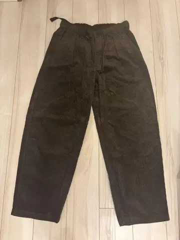 UNIQLO U 코듀로이 턱 와이드 팬츠 M 브라운