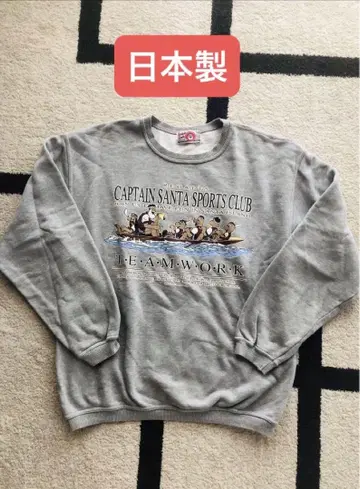 일본제 CAPTAIN SANTA 맨투맨 트레이닝복 캡틴산타 L